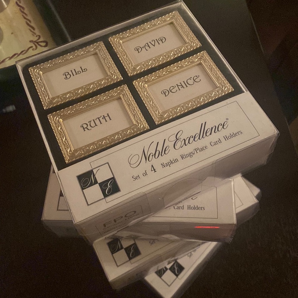 Napkin Rings with place card holder